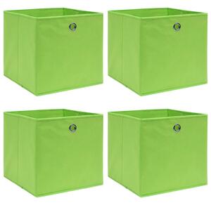 Storage Boxes 4 pcs Green 32x32x32 cm Fabric