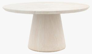 Terrena Round Dining Table in Travertine