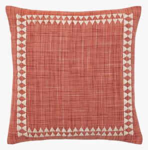 Naya Embroidered Border Cushion in Apricot