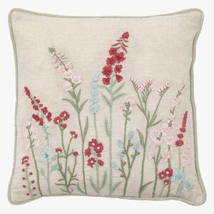 Thistle Embroidered Meadow Cushion, Medium