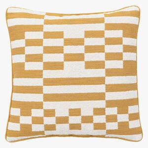 Geo Woven Cushion in Ochre