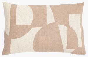 Allegra Graphic Cushion in Taupe