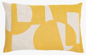 Allegra Graphic Cushion in Mustard