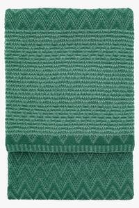 Cali Knitted Herringbone Throw in Green