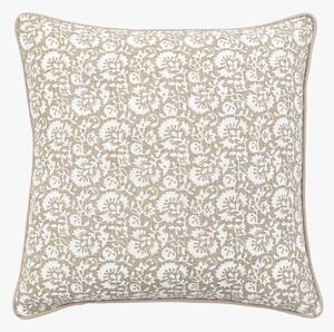 Rosewood Floral Cushion in Taupe