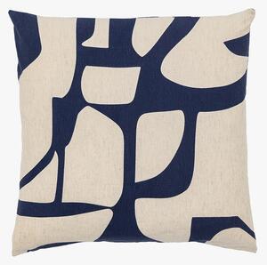 Tessa Graphic Cushion in Ink Blue