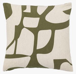 Tessa Graphic Cushion in Olive