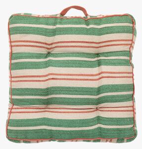 Fiesta Stripe Woven Floor Cushion in Apricot