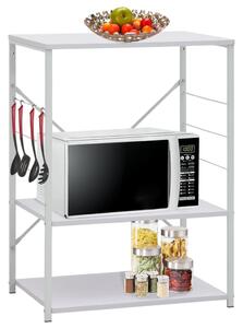 Microwave Cabinet White 60x39.6x79.5 cm Engineered Wood