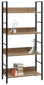 4-Layer Book Shelf Oak 60x27.6x124.5 cm Engineered Wood
