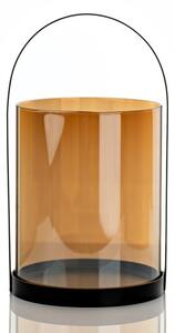 Hestia Metal and Amber Glass Lantern