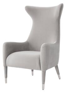 Delta Armchair Dove Grey – Brushed Silver