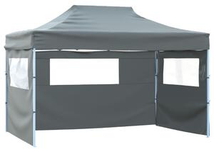 Foldable Tent with 3 Walls 3x4.5 m Anthracite