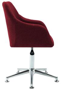 Swivel Dining Chair Wine Red Fabric