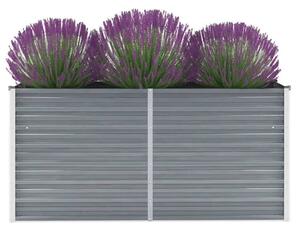 Garden Raised Bed Galvanised Steel 160x40x77 cm Grey