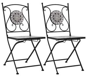 Mosaic Bistro Chairs 2 pcs Grey