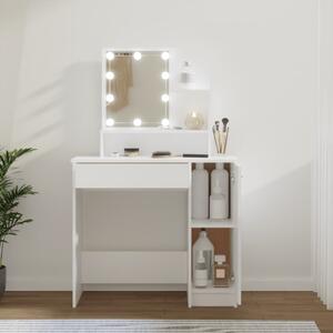 Dressing Table with LED White 86.5x35x136 cm