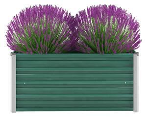 Garden Raised Bed Galvanised Steel 100x40x45 cm Green