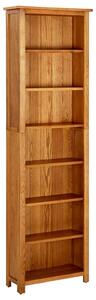 7-Tier Bookcase 60x22x200 cm Solid Oak Wood