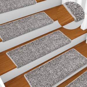 Carpet Stair Treads 15 pcs 65x21x4 cm Grey