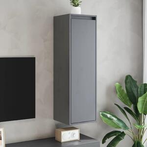 Wall Cabinets 2 pcs Grey 30x30x100 cm Solid Pinewood