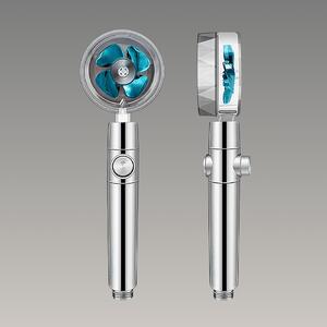 Showery® Turbo Shower Head: High Performance Technology, Blue / With STOP Button