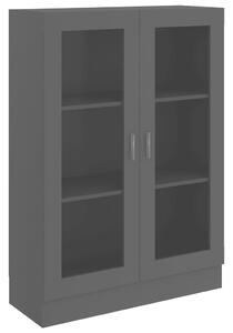Vitrine Cabinet Grey 82.5x30.5x115 cm Engineered Wood