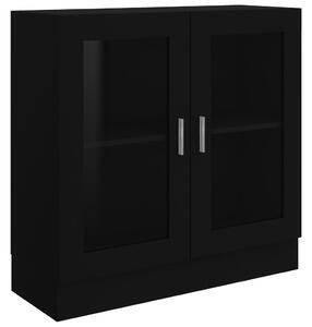 Vitrine Cabinet Black 82.5x30.5x80 cm Engineered Wood