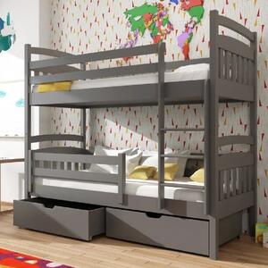 Galena Wooden Bunk Bed Without Mattress In Graphite