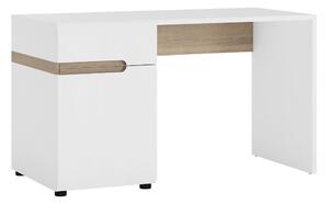 Cheya High Gloss Dressing Table With 1 Door In White Truffle Oak