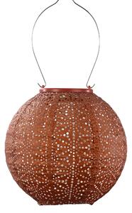 Fallen Fruits Round Sashiko Solar Lantern Copper