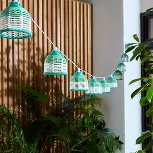 Woven 10 LED Indoor Outdoor Solar String Lights