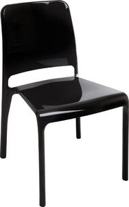 Rewan Set Of Four Spanity Black Stackable Chairs