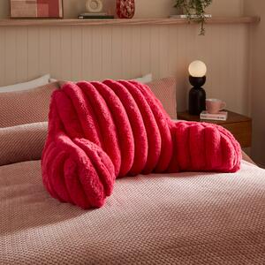 Ribbed Fur Cuddle Cushion Pink