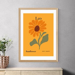 East End Prints Leo by Miho Art Studio Orange