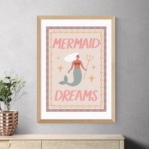 East End Prints Mermaid Dreams by Kid of the Village Pink