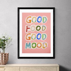 East End Prints Good Food Good Mood by Kartika Paramita Pink