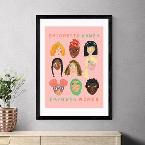 East End Prints Empowered Women Print by Darcie Olley Pink