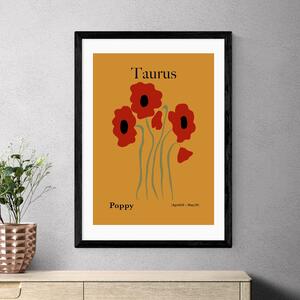 East End Prints Taurus by Miho Art Studio Orange