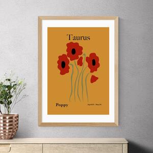 East End Prints Taurus by Miho Art Studio Orange