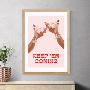 East End Prints Keep 'Em Coming by Honey Island Studio Pink