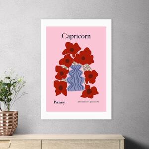 East End Prints Capricorn by Miho Art Studio Pink