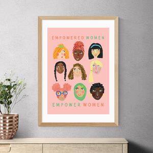 East End Prints Empowered Women Print by Darcie Olley Pink