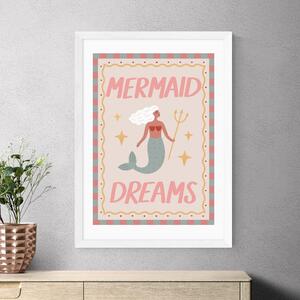 East End Prints Mermaid Dreams by Kid of the Village Pink