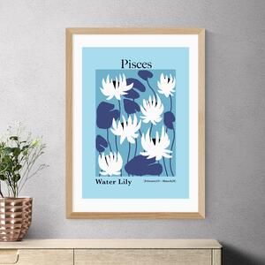 East End Prints Pisces by Miho Art Studio Blue