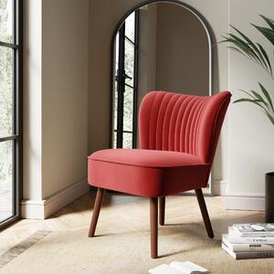 Camille Cocktail Chair, Velvet Camille Warm Coral