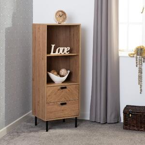 Leon 2 Drawer and 2 Shelf Cabinet Brown