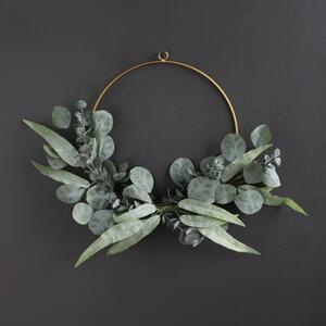 Artificial Eucalyptus Ring Wreath Green