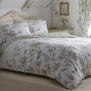 Dreams and Drapes Amelle Reversible Duvet Cover and Pillowcase Set Green