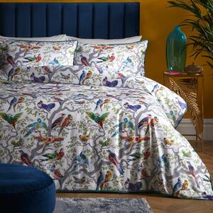 Laurence Llewelyn-Bowen Birdity 200 Thread Count Cotton Duvet Cover and Pillowcase Set MultiColoured